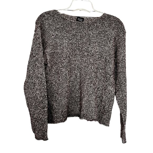 Eileen Fisher brown ecru linen blend marled sweater Small - Picture 1 of 7